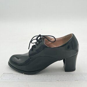 Elegant Black Lace-Up Women's Heels